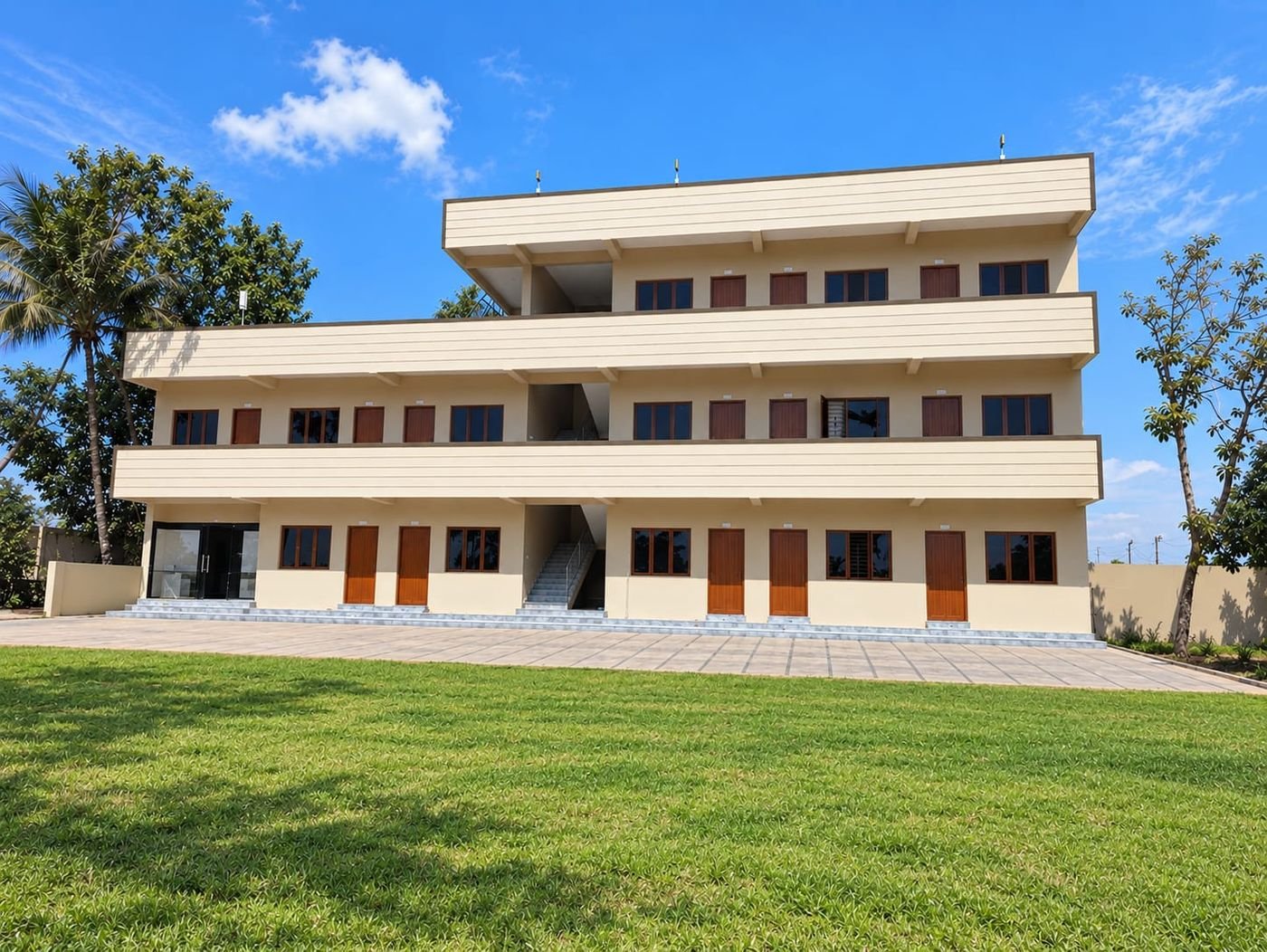 Staff residential quarters at the plant